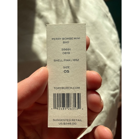 Tory Burch Perry Bombe Leather Crossbody Bag NWT - Picture 7 of 7